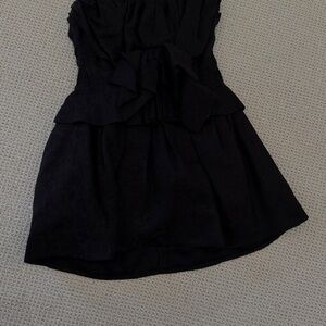 Nina Ricci Micro Mini Silk Strapless  Cocktail Dress/Top Featuring a Bow